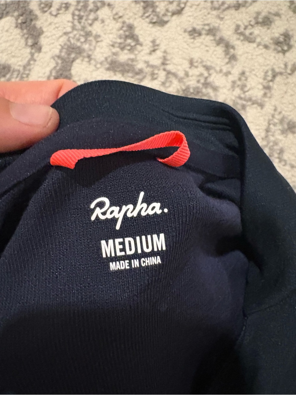 NWOT Rapha Bevet Women’s Navy Cycling Jersey with Pink and White Stripes - Picture 7 of 9